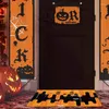 Tappetini da bagno Tappetino per porta zucca di Halloween Tappeto decorativo da pavimento per vacanze Frontale esterno per portico
