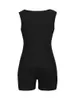 ヨガの衣装プラスサイズ5xl女性の袖のないボディスーツダンスユニタードトレーニングヨガ230825のためのスリムボディーロンパージャンプスーツ