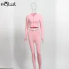 Kvinnors träningsdräkter FQLWL Womens Två 2 -stycken uppsättningar Sweatsuits Pink Winter Tracksuit For Women Outfits Long Sleeve Top Pants Suits Black Matching Sets 230824