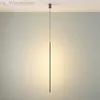 Moderne LED plus long pendentif lumières salle à manger chambre décor chevet fond noir lampe suspendue lustres restaurant luminaires HKD230825