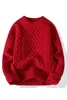 メンズセーターメンズオネックニットスプレッチルーズカラーセーター衣類2023秋オールマッチカジュアルプルオーバー韓国ウォームトップM-3xl