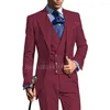 Costumes pour hommes sur mesure 3 pièces homme coupe ajustée élégant classique formel hommes tenue de marié costume (Blazer gilet pantalon) Terno Masculino