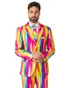 Trajes de hombre Blazers Slim Fit Moda 3 piezas Rainbow Glaze Premium Traje Abrigo Pantalones 230824