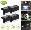 Mini Solar Wall Lights Solar Step Lights Outdoor Waterproof Led Stair Fence Lamp Decoration For Patio Stairs Deck Garden Lighting