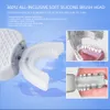 Diş Fırını 360 Derece Otomatik Sonik Elektrikli Diş Fırçası U Tip 4 Modlar Fırça USB Şarj Dişleri Beyazlatıcı Mavi Işık 230824