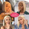 Honey Blonde Lace Front Wig Human Hair Short Bob Wig 613 Lace Frontal Wigs for Black Women Pre Plucked T Part Wig Closure Wigs
