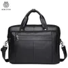 Sacos de laptop Schlatum Genuíno Couro Maleta Homens Negócios Luxo Crossbody Bag Moda Couro Ombro Messenger Bolsa 156 Polegadas 230823