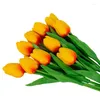 Kwiaty dekoracyjne 10pcs sztuczne tulipany kwiat prawdziwy dotyk bukiety ślubne Faux Wazon dekoracja na przyjęcie weselne domowe