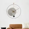 Orologi da parete Orologio da soggiorno Decorazione Arte elegante Aghi per la casa unici Moda Moderno Minimalista Nero Horloge Decor
