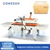 ZONESUN – scelleuse automatique de cartons, Machine d'étiquetage intégrée, scellage de colis Express, Machine d'emballage de produits ZS-FKC4650