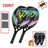 Squash Racquets 24 godziny Raquete Beach Tennis Camewin 3K Pełna rakieta powierzchniowa z włókna węglowego z torbą pokrywową Wyślij jedno przedszkole 230824