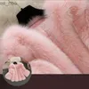 Moda Yapay Tavşan ve Rakun Kürk Orijinal Deri Ceketler Örme Vizon Uzun Katlı Kadın Kılıf Kabarık Fufy Sivan Kürk Kısa Kalın Katlar Kürklü Parti Paltalı Kış