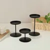 Ljusstake Candle BaseType Restoring Anntida Ways Tray Candle Holders Matte Black Metal Disk smidesjärn Kolonn Basen Iron HKD230825