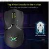 Delux M800PRO PAW3370 RGB Mouse óptico sem fio para jogos 19000 DPI com fio Programável Ratos ergonômicos recarregáveis para Windows Mac Q230825