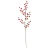 Decorative Flowers 63cm Artificial Berries Branch Plastic Fake Leaf Berry Red Plant For Year Christmas Decor Tools