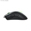 Black Razer DeathAdder Essential Wired Gaming Mouse Mouse 6400DPI光学センサー5独立したPCゲーマーQ230825