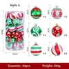 Party Decoration 30PCS Christmas Ball Set Colored Draw Tree Ornament Birthday Hanging Gift Home Children's Room 2023