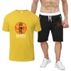 Męskie dresy Sokan Karate Bujinan Dojo 2023 Summer Ubrania Tacksuit T Shirt krótkie rękawowe garnitur sportowy 2 -częściowy zestaw