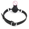 Cockrings bdsm bondage slav mjuk boll gagband med silikon strapon dildo för män kvinnor gay vuxna spel erotisk produkt flirt sex t 230824