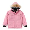 Детская дизайнерская куртка для малышей зимние куртки детская парка пальто мальчик девочка вышивая канадская гусь густые теплые пальто топы