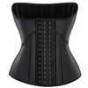 Midjemage Shaper Plus Size Hourglass Corset Belt Slant Trainer LaTex Underbust Modeling Strap Reducing Girdle 21 Steel Bone 230825