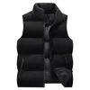 Herenvesten Herenvest Lichtgewicht Stijlvol Wintervest Warm Winddicht Mouwloos Bovenkleding Met Standaard Voor Buiten