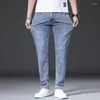 Jeans pour hommes Taille 28-38 Hommes Business Classic Male Stretch Plus Baggy Straight Denim Pantalon Coton Bleu Travail