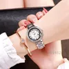 Armbanduhren 50 teile/los Mode Kristall Frauen Uhr Klassische Romantische mit Diamant Strass Quarz Römische Ziffern Stahl Gürtel Armbanduhr