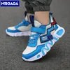 Athletic Outdoor Cartoon Kids Shoes for Boys Mesh Sneakers Children Casual Sport Little Boy Running Tenis Yellow School Student 230825