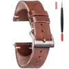 Watch Bands HEMSUT Leather for Men Italian Buttero Handmade Strap Quick Release Vintage Replacement Wrap of 18mm 20mm 22mm 230825