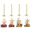 Suporte de vela de natal castiçal de ferro dourado árvore de natal castiçal mesa ornamento decorações para decoração de casa de natal hkd230825