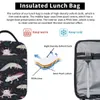 Cosmetische tassen Etuis Schattig Exotisch Salamanderdier Axolotls Geïsoleerde Lunch Tote Bag Herbruikbare Thermische Koeler Voedseldoos Buiten Kamperen Reizen 230823