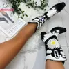 Boots Aminugal Cowboy Floral Ankle Boots PU Leather 2023 Brand New Embroidery Heeled Women Shoes Cowgirls Western Booties Big Size 43 T230824