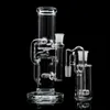 Adaptador de vidro para bongs Hookah Bubbler Tubulações de água Plataformas petrolíferas 4,7 polegadas Tubo reto Reciclador de vidro grosso Shiha com 14mm macho 19mm junta feminina