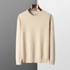 Men's Sweaters Zocept 100% Merino Wool Sweater Men's Round Neck Thickened Tops Autumn Winter Soft Warm Casual Solid Color Knitted Pullover 230824