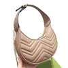 10A Hot Designer Femmes Marmont Hobo Underarm Sac Italie Marque Demi-Lune En Cuir De Veau Qulited Bandoulière Sacs À Main Lady Metal Logo Épaule Sac À Main