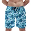 Herren Shorts Vintage Floral Board Blue Mallow Hawaii Kurze Hosen Männer Custom Running Quick Dry Strand Trunks Geschenk