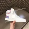 2023 Luxury Designer Casual Shoes White Black Blue Red Lace Up Sports Shoes, Leather Rubber Sules Training Shoes Flat Sports Shoes RD220901 Size35-44