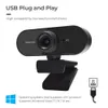 Webcam 4K 1080P Minicamera Handmatige focus Full HD Webcam met microfoon USB-webcam voor YouTube PC Laptop Video-opnamecamera HKD230825 HKD230825