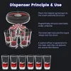 Vinglasparti Drink S Dispenser med 6 Set Acrylic Holder Drink Game Tool Family Gathering Bar Glass 230824
