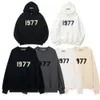 Men's Hoodies Sweatshirts Mens Designer Hoodie 1977 on Front Hooded for Man Women Fog God of Fear Multi Thread Flocking High Street873