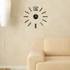 Relógio de parede 3D Design moderno DIY acrílico espelho adesivos de parede para sala de estar Quarto Decoração de casa Agulha de quartzo Europa Horloge HKD230825 HKD230825