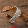 Link pulseiras vintage jóias de noiva colorido cristal strass para casamento feminino completo strass cor ouro pulseira larga