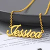 Pendentif colliers Nom personnalisé Collier pour femmes personnalisé lettre pendentifs en acier inoxydable tour de cou chaîne charmes BFF bijoux cadeaux Collier Femme 230825