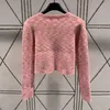 Designer Cardigan Women Sweaters Womens Designer Sweater Långärmning Kort knäppt Knitjacka mjuk tweed -tyg Knitwear Designer Cardigan