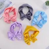 Cat Costumes Pet Headgear Teddy up bow Hat Dog Girls Bunny Turban Knot Bow Hair Bands Head Wrap Rabbit Knitted Headband Gift 230825