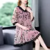 Basic Casual Dresses Embroidered Summer Dres Short Sleeve Elegant Party Pink Midi Ladies Plus Size Vestidos 230825