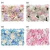 Decorative Flowers Champagne Rose Wedding Romantic Backdrop Home Decor Artificial Flower Wall