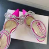 Scarpe abiti in raso Decorazione alla caviglia alla caviglia Bowknot punta di punta da donna Scarpe da sera di lusso Designer di lusso calzature di fabbrica