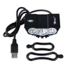 Bike Lights Waterproof 3XLED Bicycle Light Front Bike Head Light with USB Line Night Cycling Lamp 5V Headlamp Only Lamp No Battery 230824